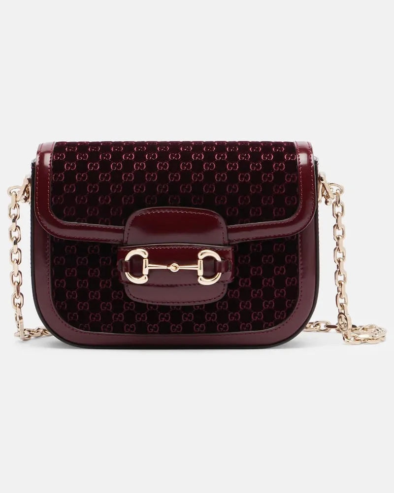 Gucci Schultertasche Gucci Horsebit 1955 Small Burgund