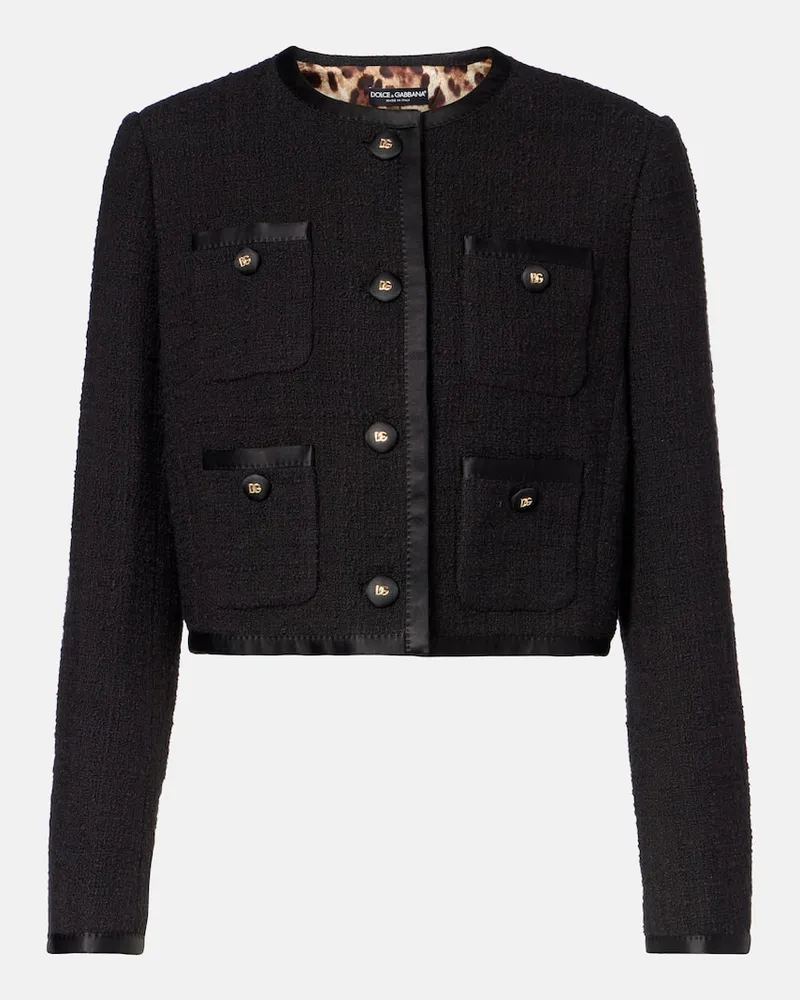Dolce & Gabbana Jacke DG aus einem Baumwollgemisch Schwarz