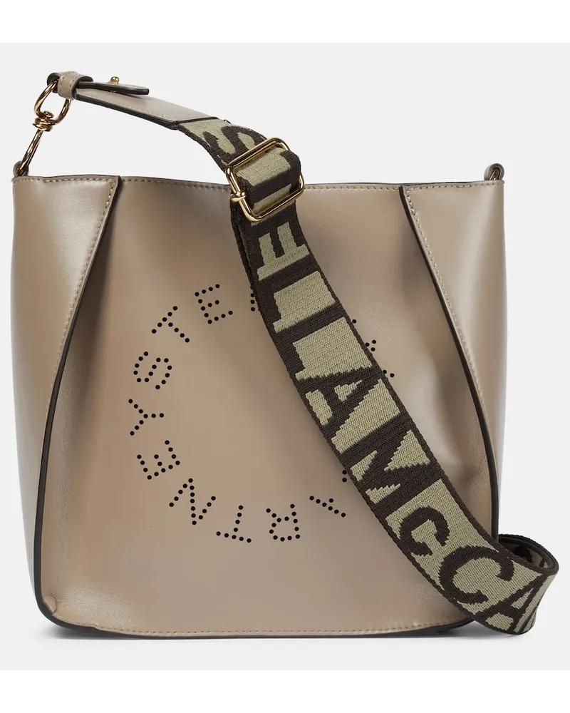 Stella McCartney Schultertasche Stella Logo Nude