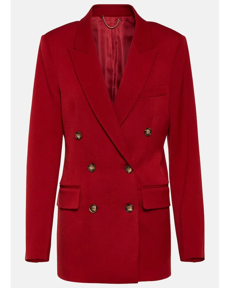Victoria Beckham Blazer aus einem Wollgemisch Rot