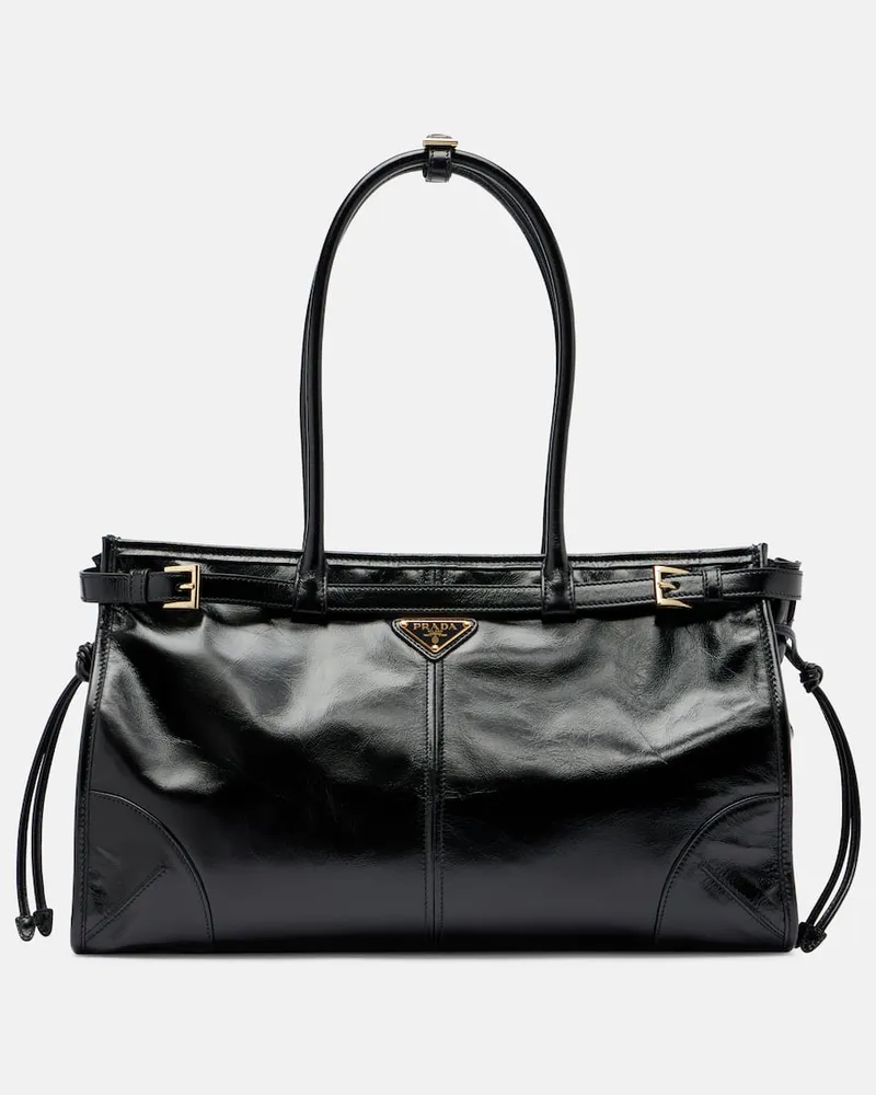 Prada Schultertasche Prada Bonnie Large aus Leder Schwarz