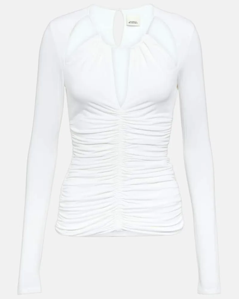 Isabel Marant Top Levona aus Jersey Weiß