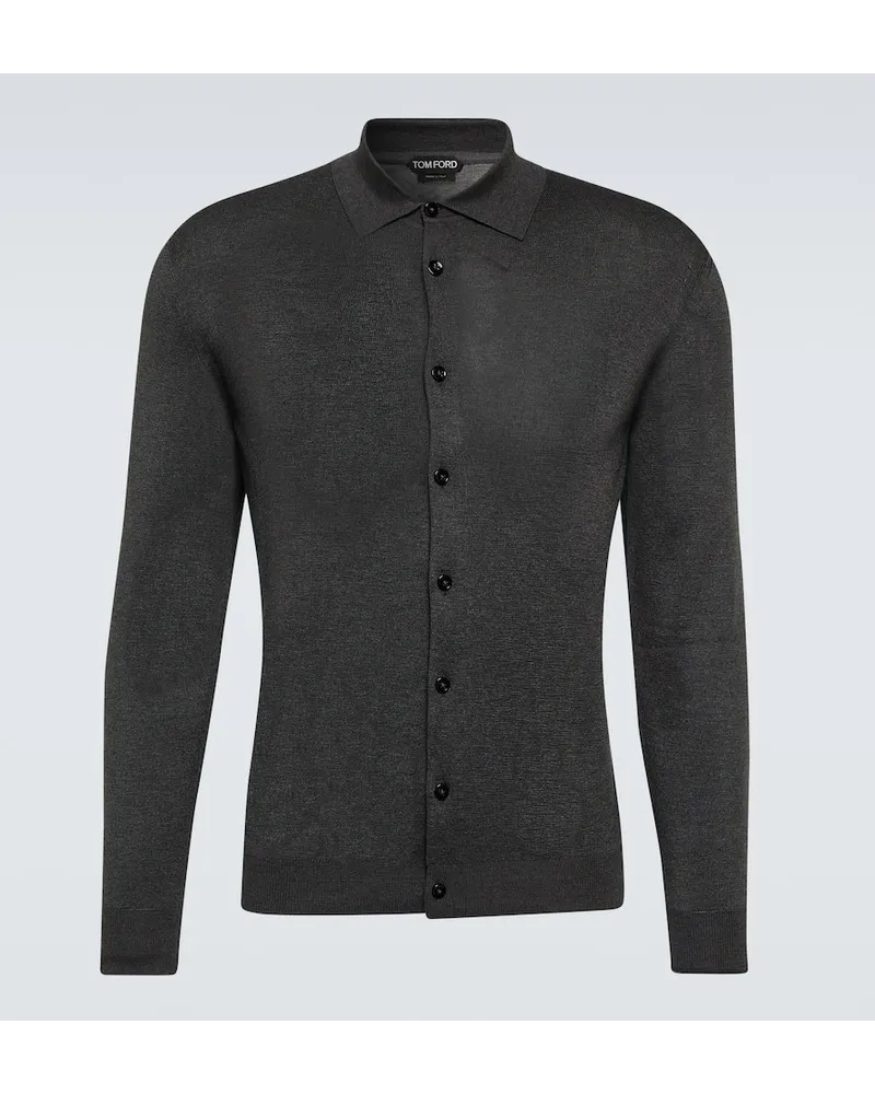 Tom Ford Hemd aus Seide Schwarz
