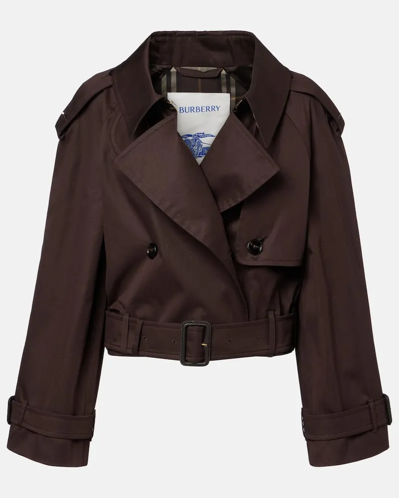 Burberry Jacke aus Baumwoll-Gabardine Braun
