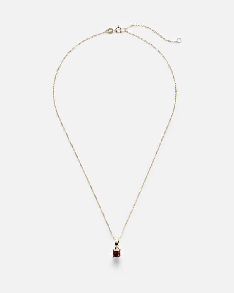Stone & Strand Halskette aus 10kt Gelbgold mit Granat Gold