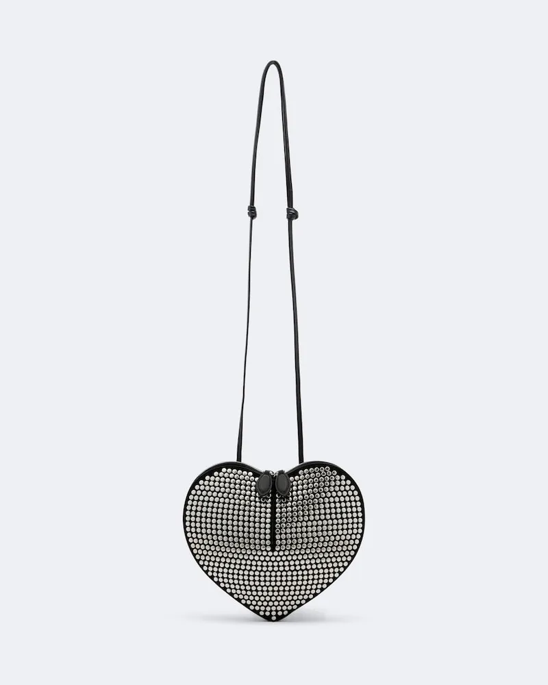 Alaïa Alaïa Verzierte Schultertasche Le Cœur aus Leder Schwarz