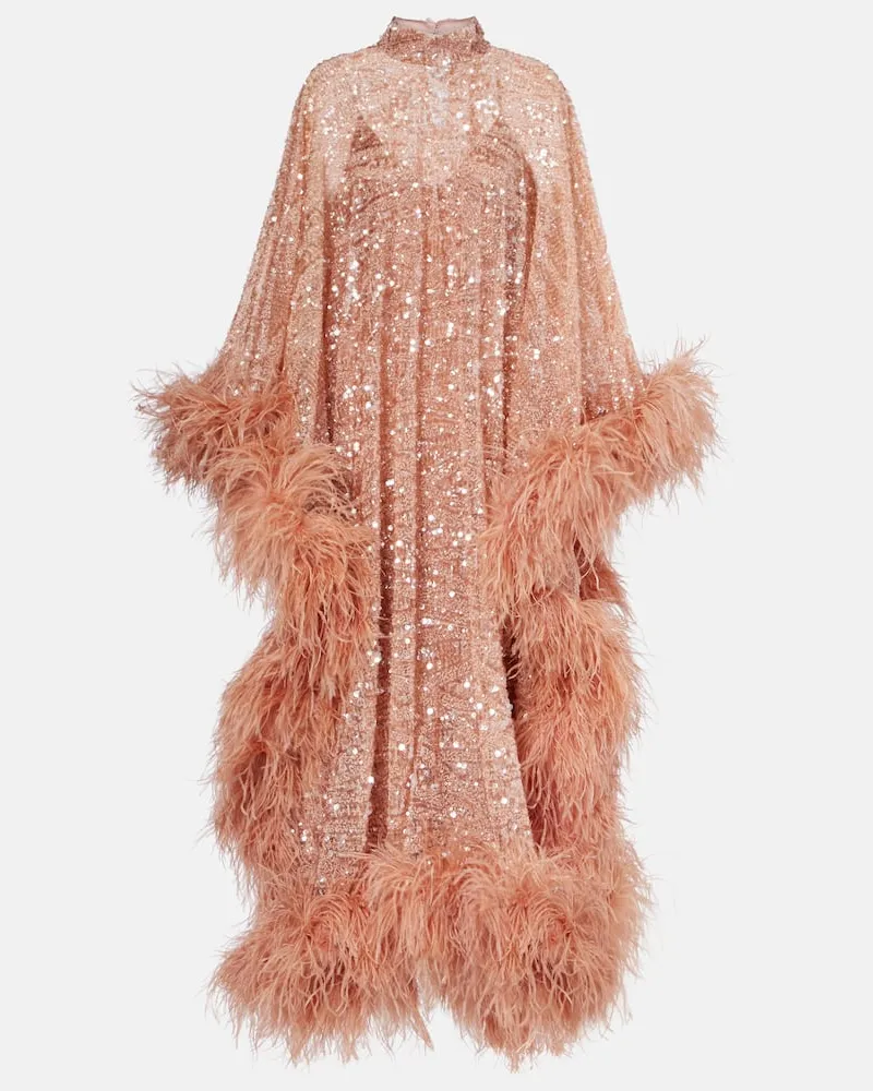 Taller Marmo Kaftan Casta Diva Sublime aus Tüll Rosa