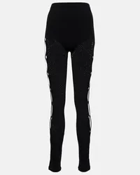 ATTICO Leggings aus Spitze Schwarz