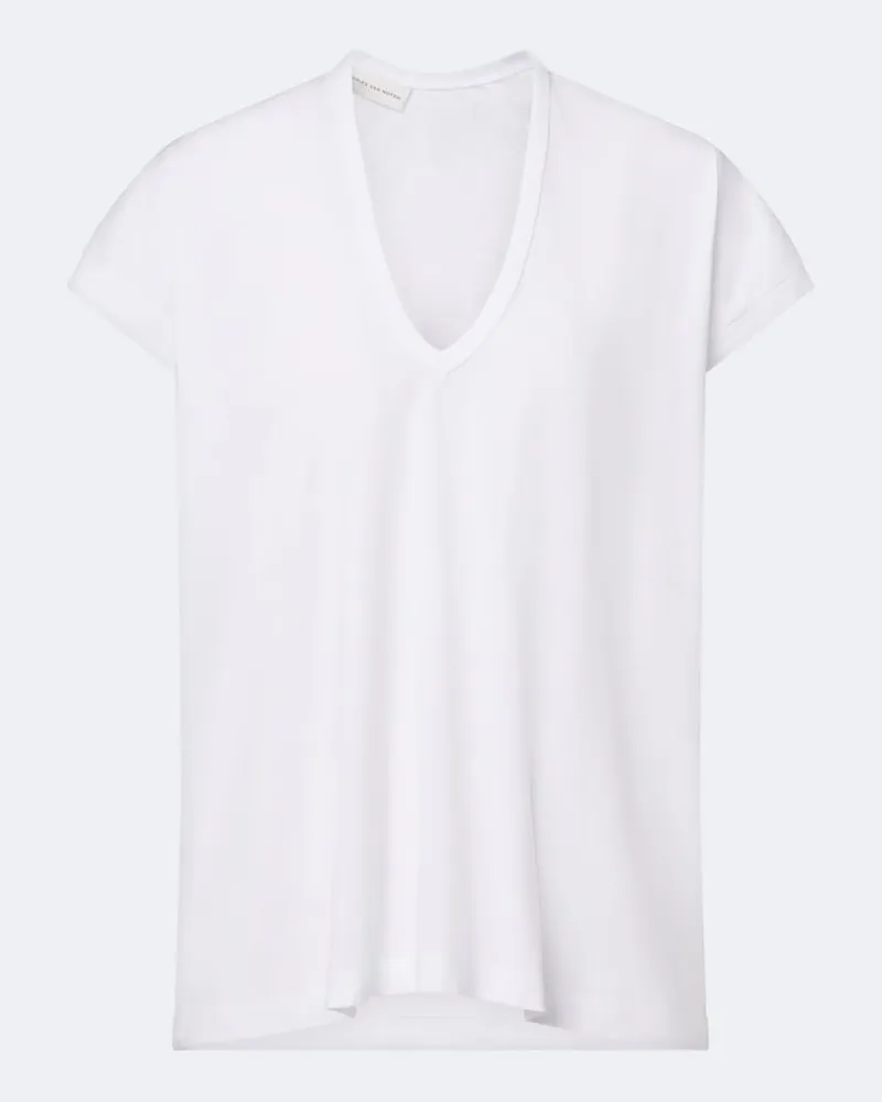 Dries van Noten Longsleeve aus Baumwoll-Jersey Weiß