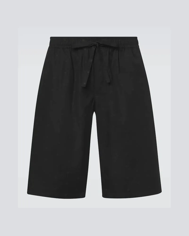 Dolce &amp; Gabbana Bermuda-Shorts DG aus Baumwolle Schwarz