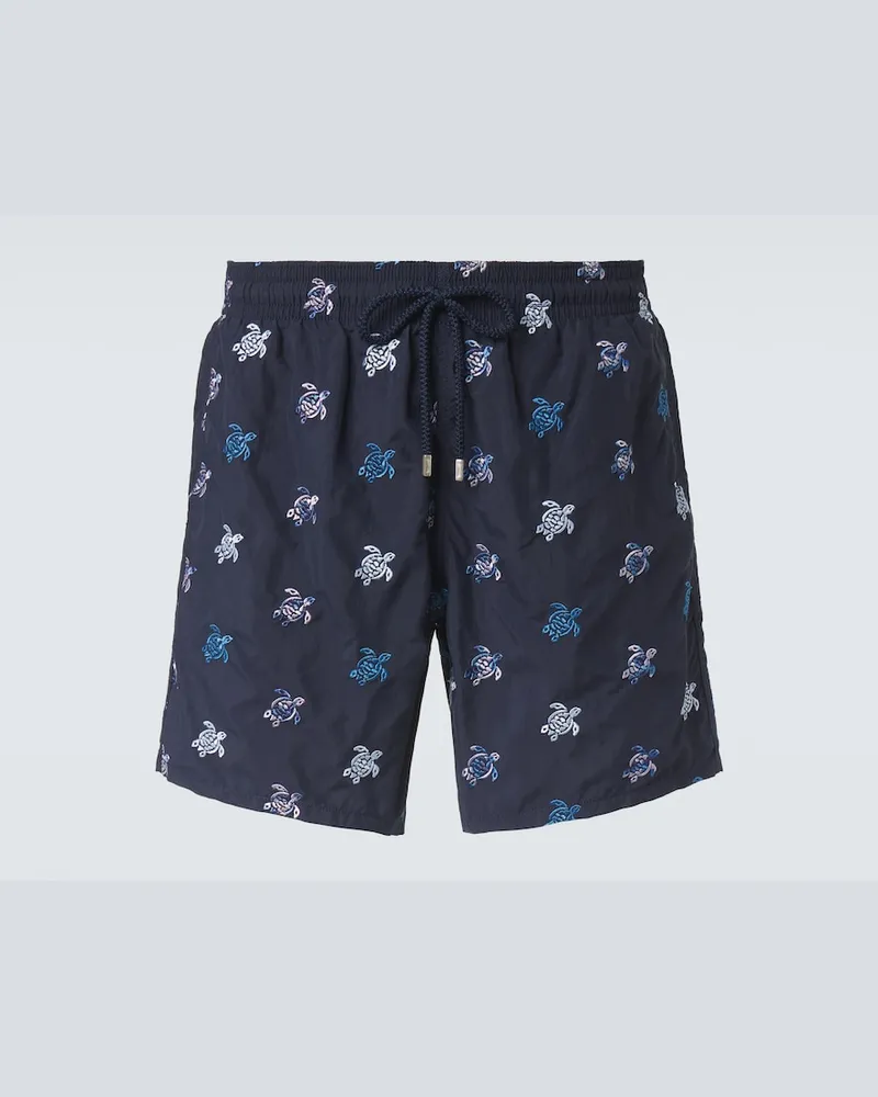 Vilebrequin Bedruckte Badehose Blau