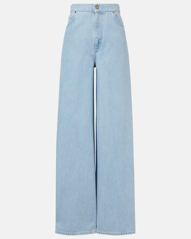 Max Mara High-Rise Wide-Leg Jeans Affari Blau
