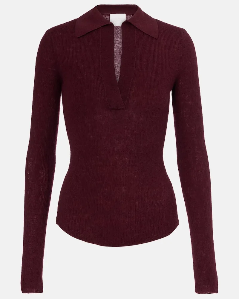 Citizens of humanity Polopullover Simone aus Wolle und Kaschmir Burgunderrot