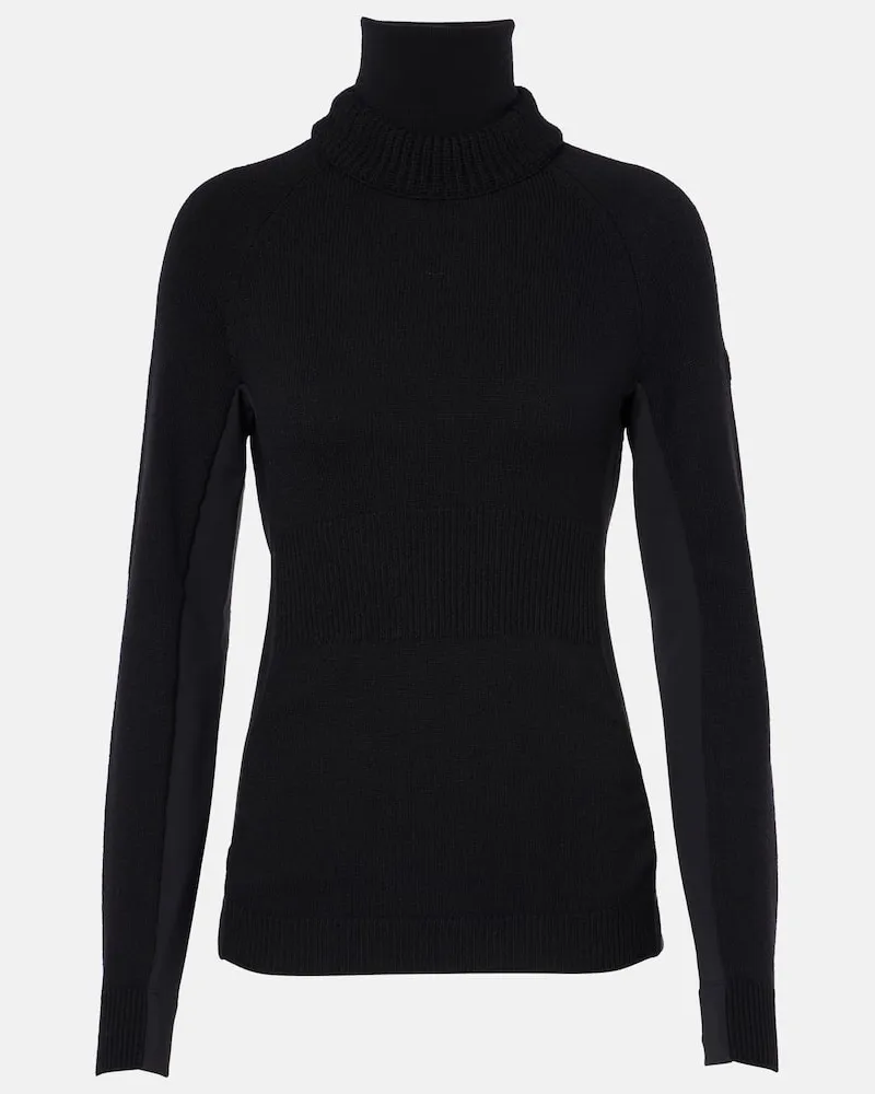 Moncler Rollkragenpullover aus einem Wollgemisch Schwarz