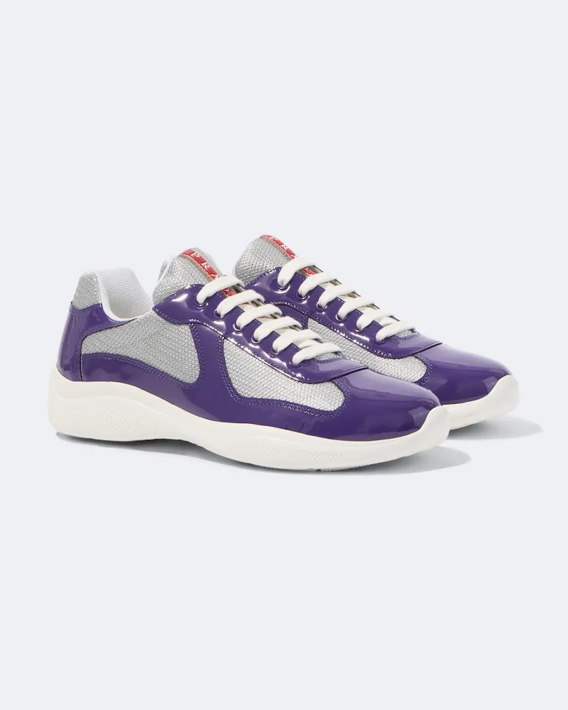 Prada Sneakers America's Cup mit Lackleder Violett