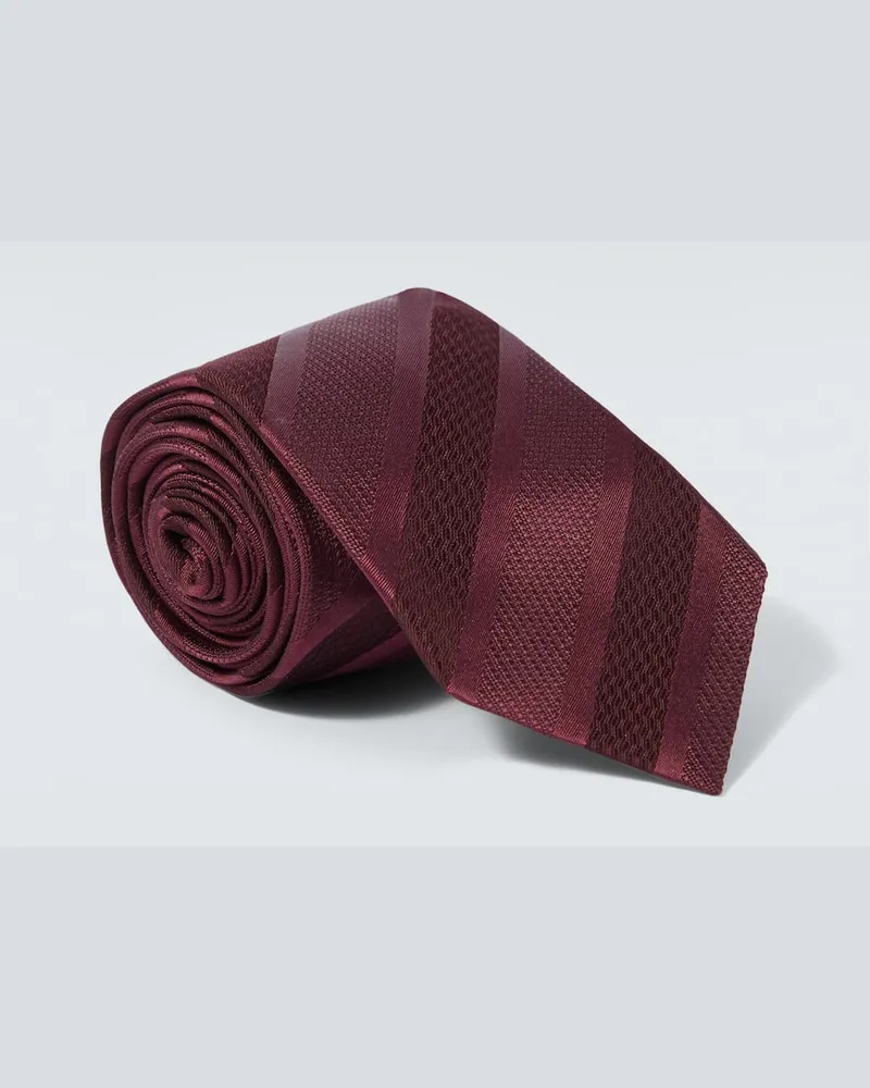 Brunello Cucinelli Krawatte aus Seide Burgund