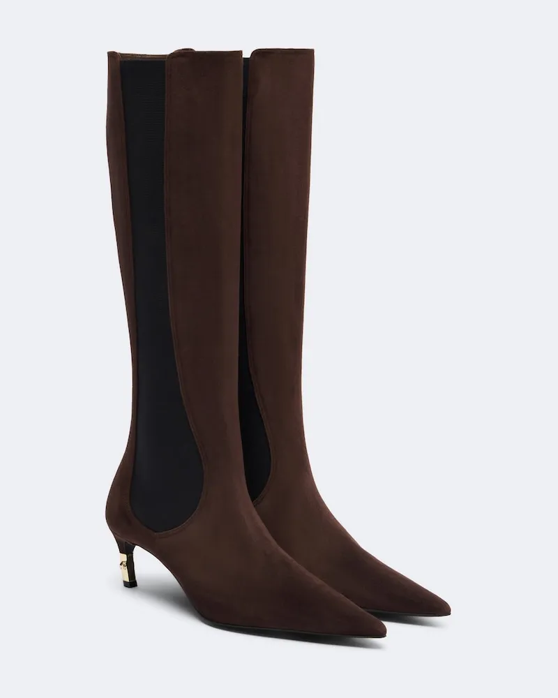 Gucci Stiefel Eva aus Veloursleder Braun