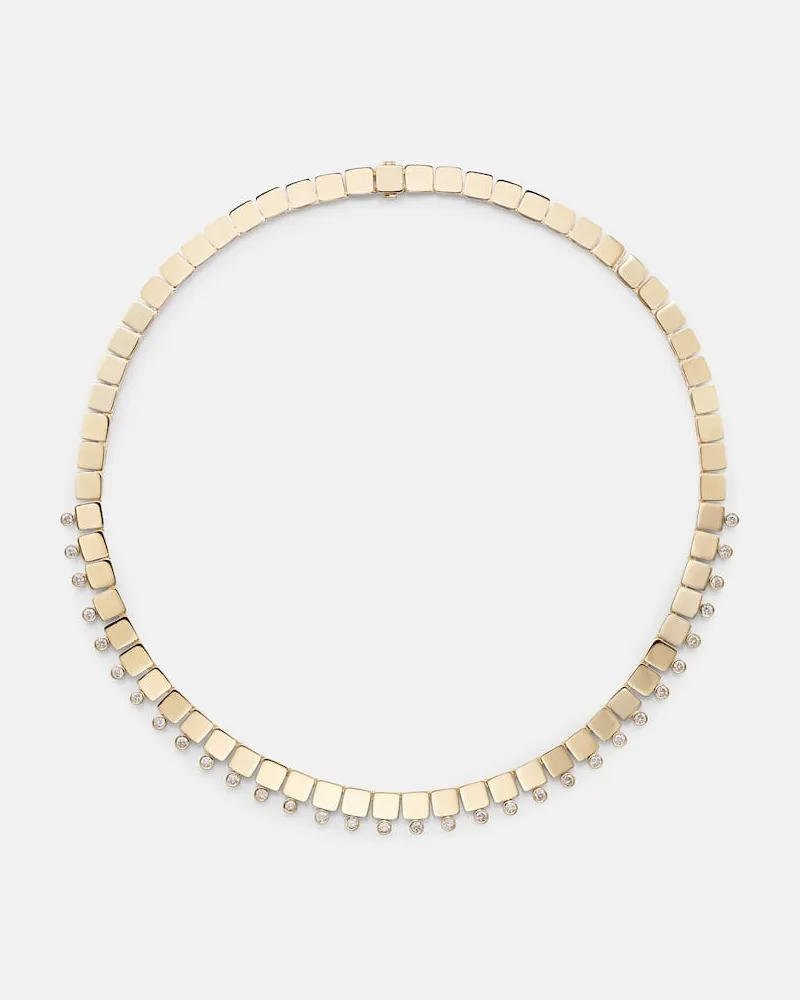 Ileana Makri Choker aus 18kt Gelbgold mit Diamanten Gold