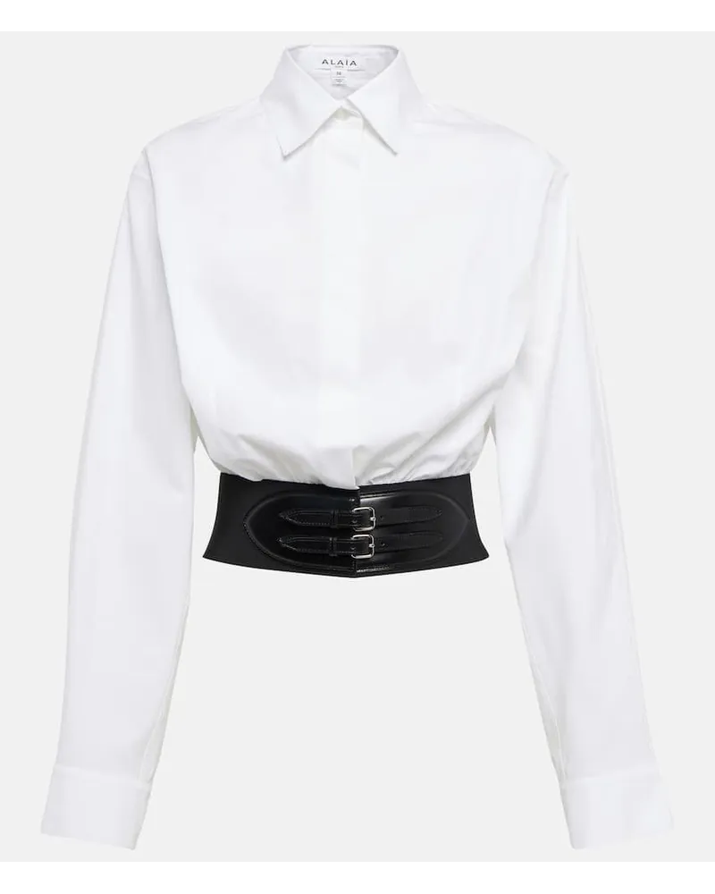 Alaïa Alaïa Hemd aus Baumwollpopeline Multicolor