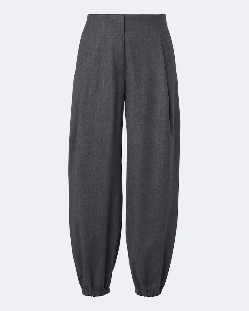 Max Mara Ballonhose aus einem Wollgemisch Grau