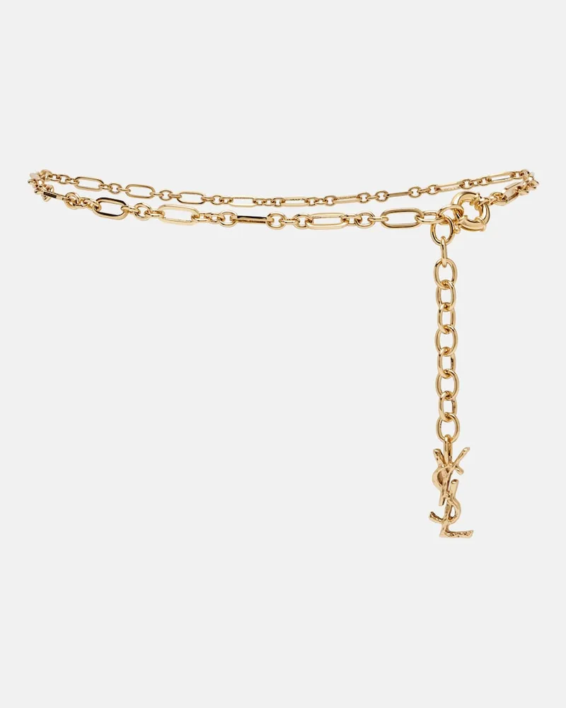 Saint Laurent Kettengürtel Cassandre Gold