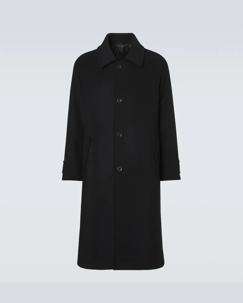 Giorgio Armani Mantel aus Schurwolle und Kaschmir Schwarz