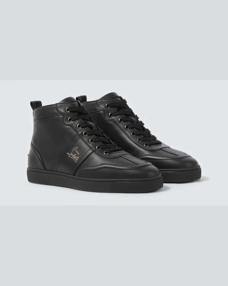 Christian Louboutin High-Top Sneakers Retro aus Leder Schwarz