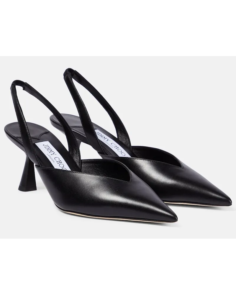 Jimmy Choo Slingback-Pumps Maryanne 65 aus Leder Schwarz