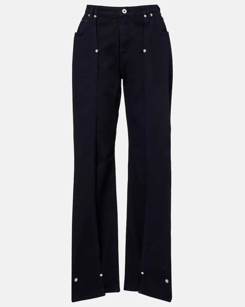 Jean Paul Gaultier Low-Rise Wide-Leg Jeans Schwarz