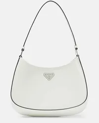 Prada Schultertasche Cleo Small aus Leder Weiss