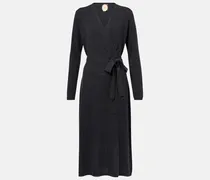 Wickelkleid aus Wolle und Kaschmir