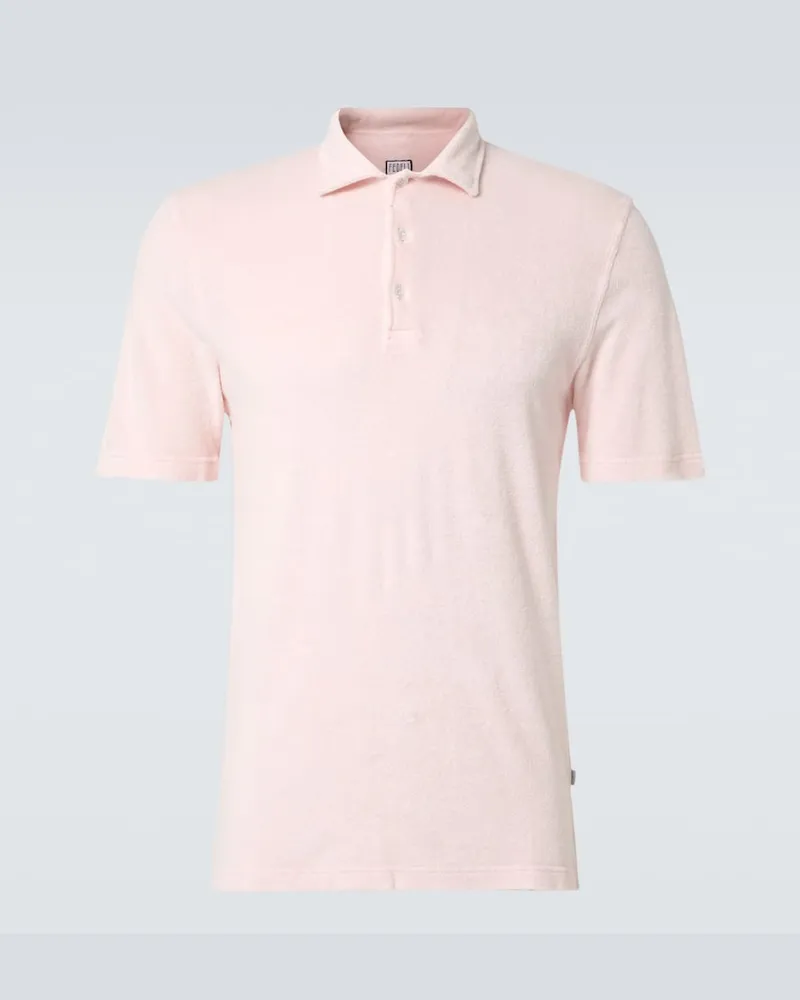 Fedeli Polohemd aus Baumwollfrottee Rosa