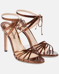 Tom Ford Sandalen Angelica 105 aus Metallic-Leder Braun