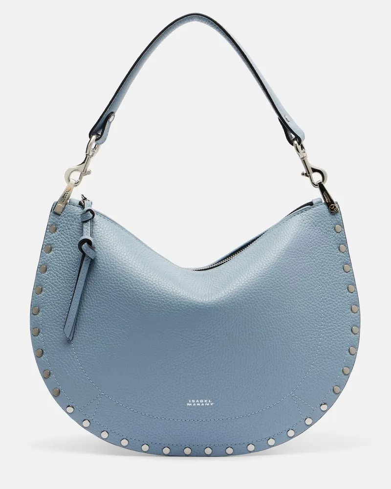 Isabel Marant Schultertasche Oskan Small aus Leder Blau