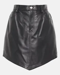 Alexandre Vauthier Minirock aus Leder Schwarz