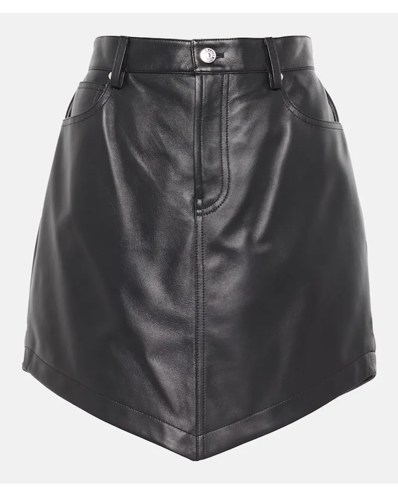 Alexandre Vauthier Minirock aus Leder Schwarz