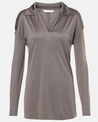 Max Mara Top Affari aus Jersey Grau