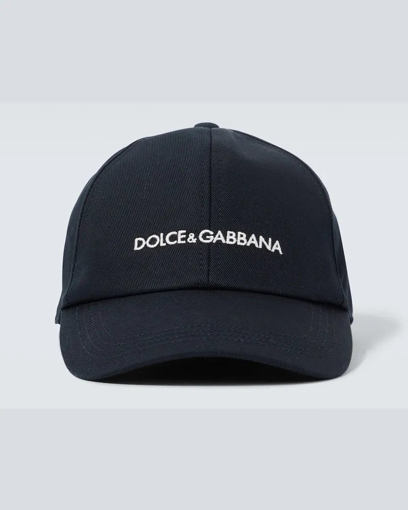 Dolce & Gabbana Baseballcap aus Baumwolle Blau