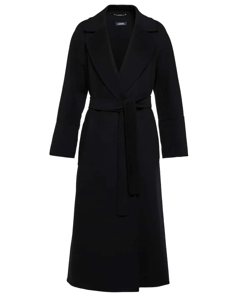 Max Mara Mantel Elisa aus Schurwolle Schwarz