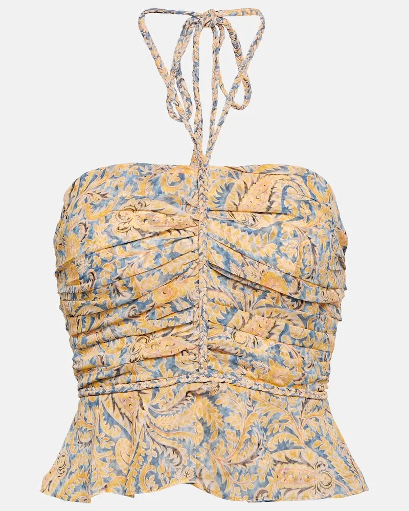 Veronica Beard Top aus Seide Gelb