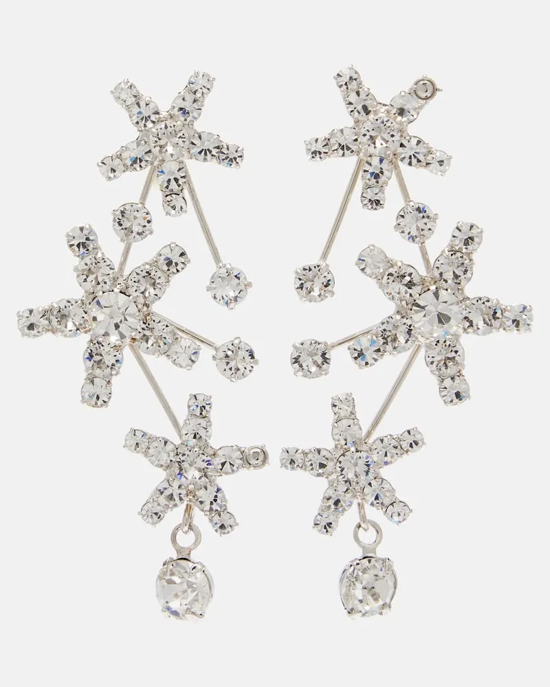 Jennifer Behr Ohrringe Azar mit Kristallen Silber