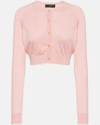 Dolce & Gabbana Cropped-Cardigan Capri aus Seide Pink