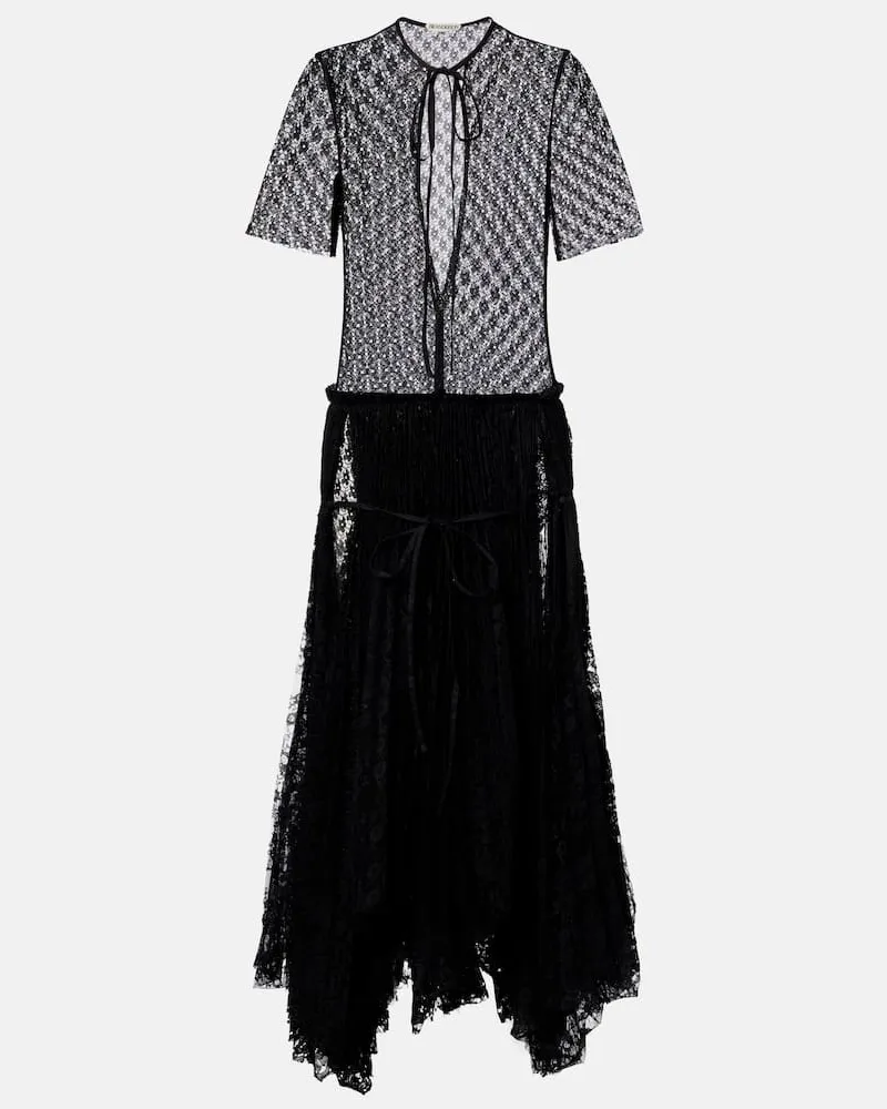 J.W.Anderson Maxikleid aus Spitze Schwarz