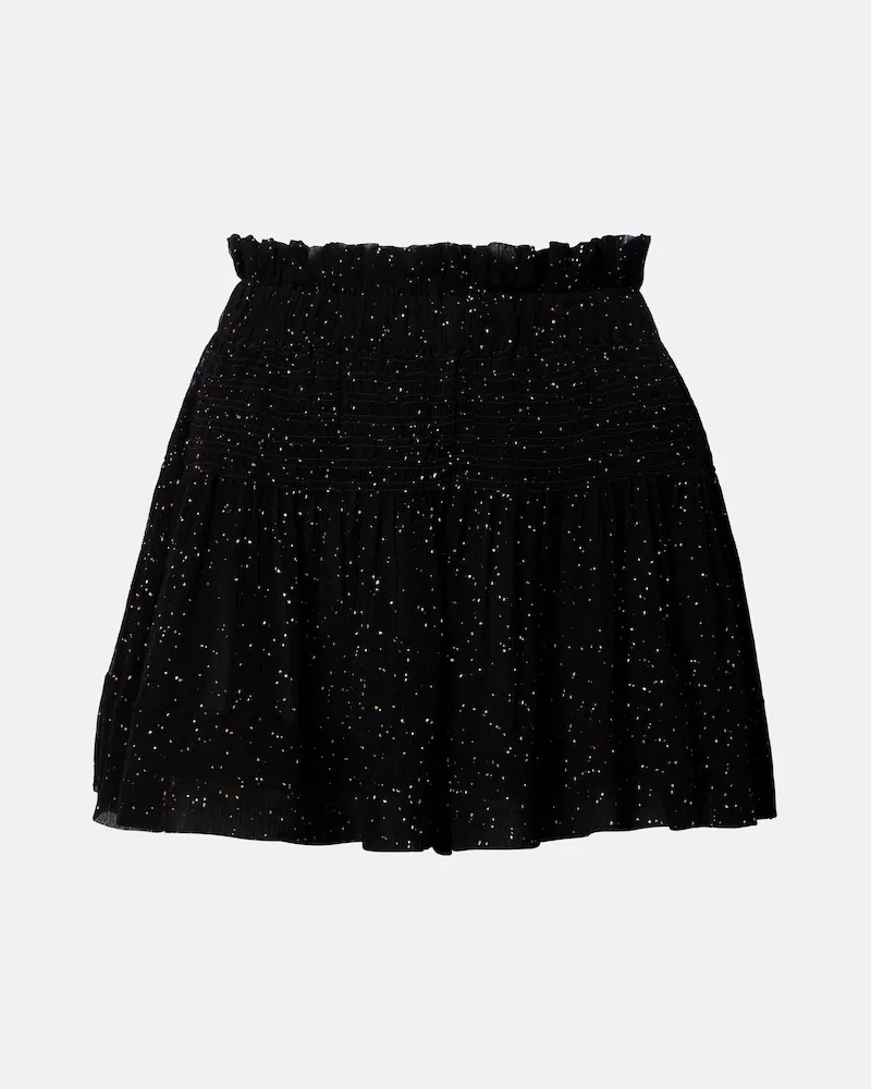 Isabel Marant Shorts Maelly aus Seiden-Georgette Schwarz