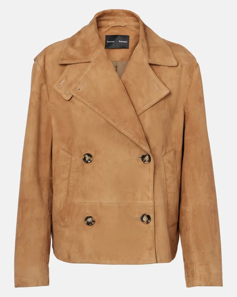Proenza Schouler Jacke Nola aus Veloursleder Braun