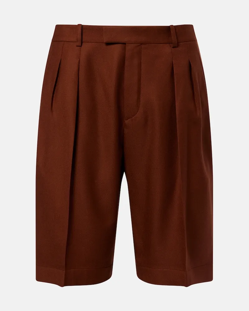 Saint Laurent Shorts aus Kaschmir Braun