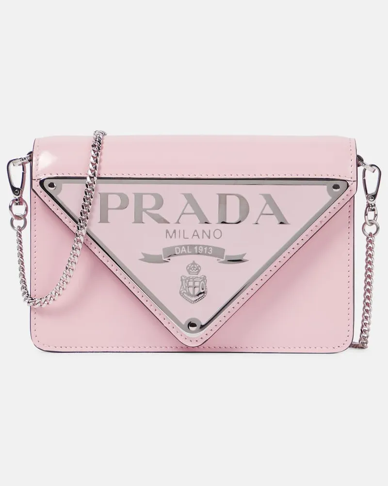 Prada Schultertasche aus Leder Rosa