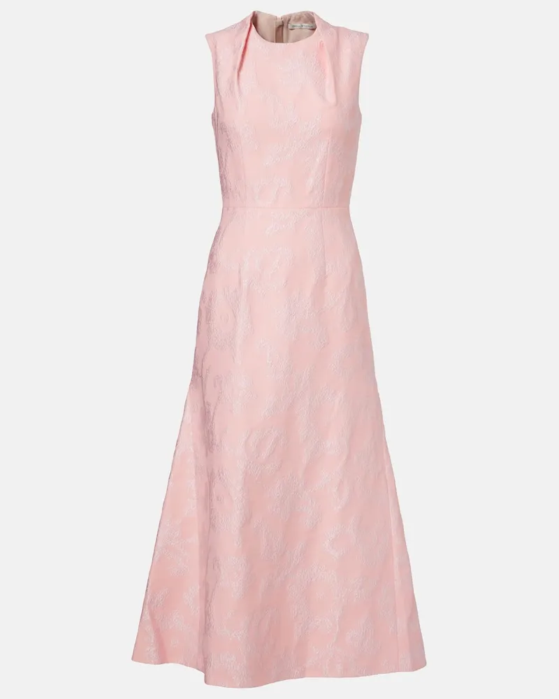EMILIA WICKSTEAD Midikleid Kissa aus Jacquard Pink