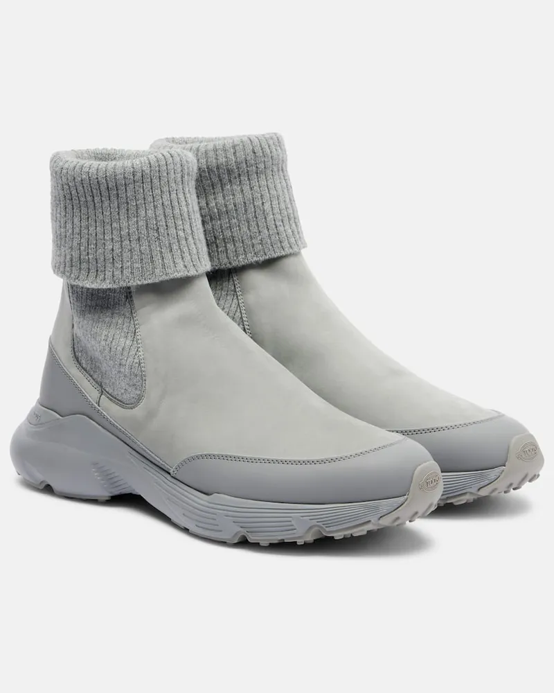 TOD'S Chelsea Boots aus Leder Grau