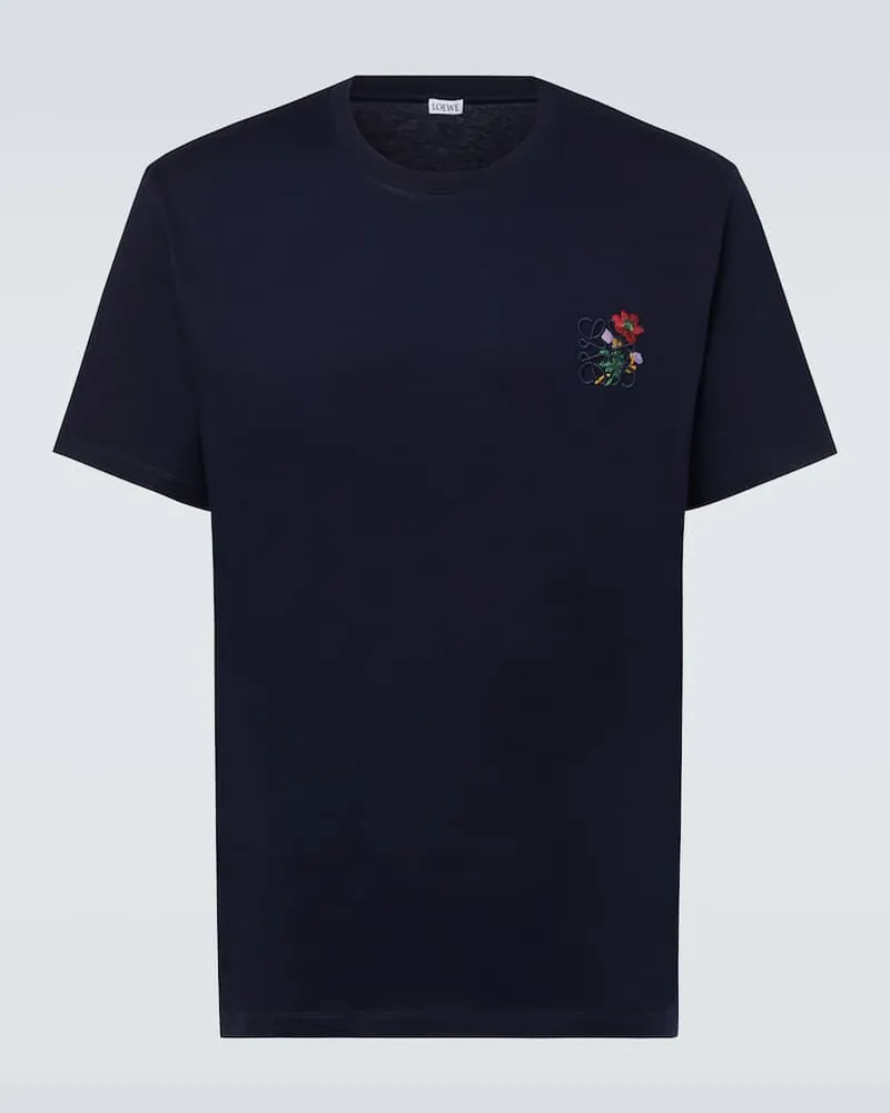 Loewe T-Shirt Anagram aus Baumwolle Blau